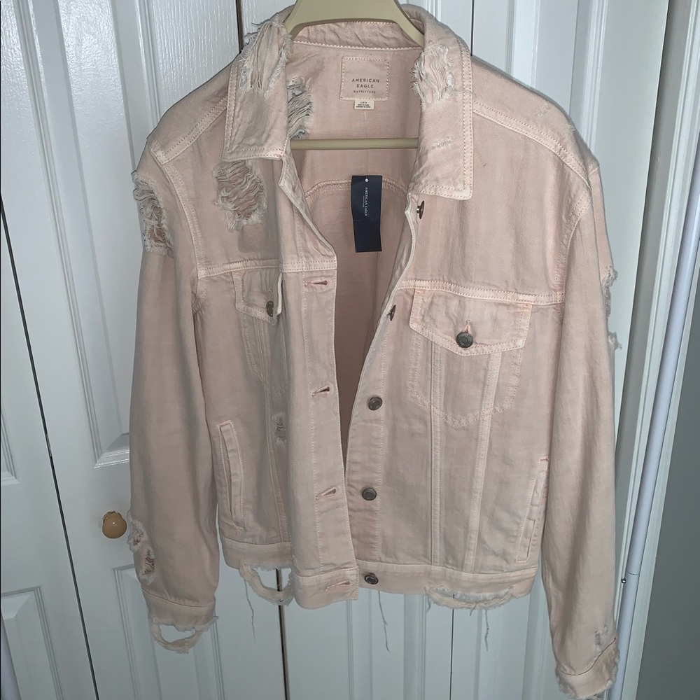 American Eagle distressed denim jacket